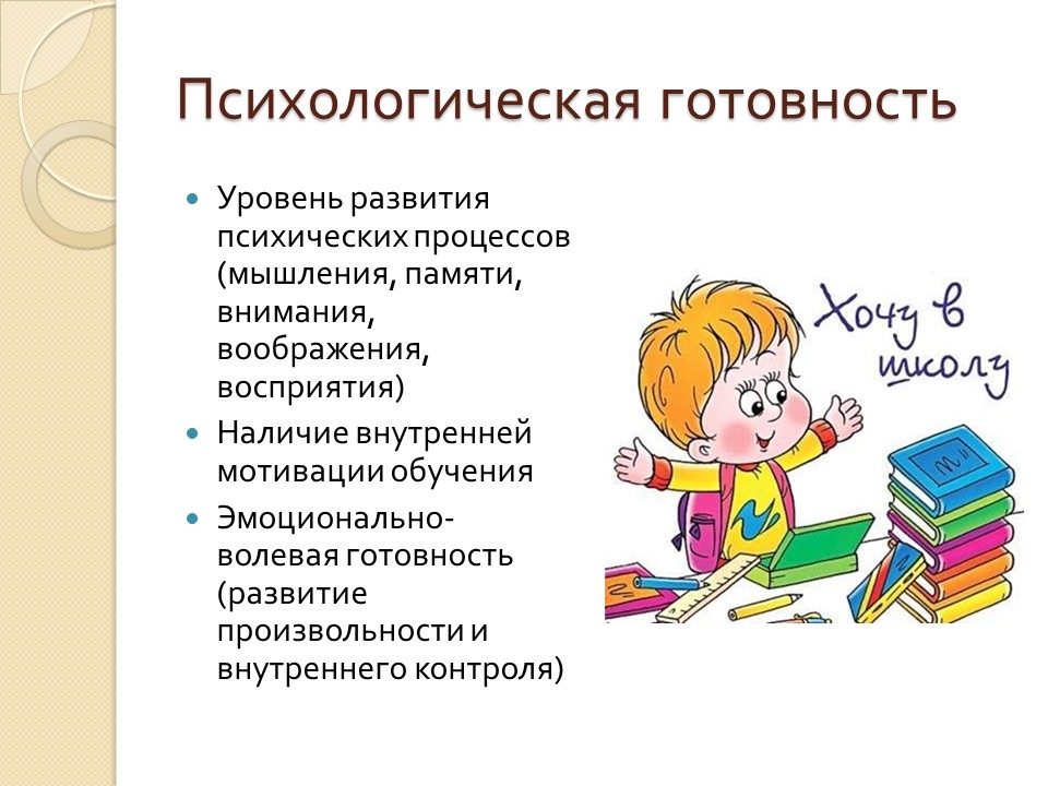 психологическая готовность.